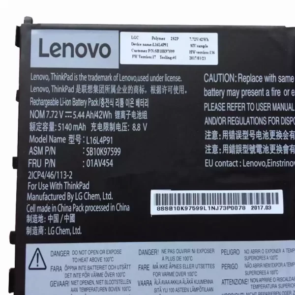 Акумулятор для ноутбука LENOVO SB10K97599 - Зображення 3