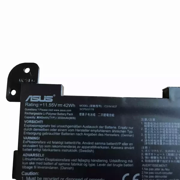 Акумулятор для ноутбука ASUS C31N1637 - Зображення 3