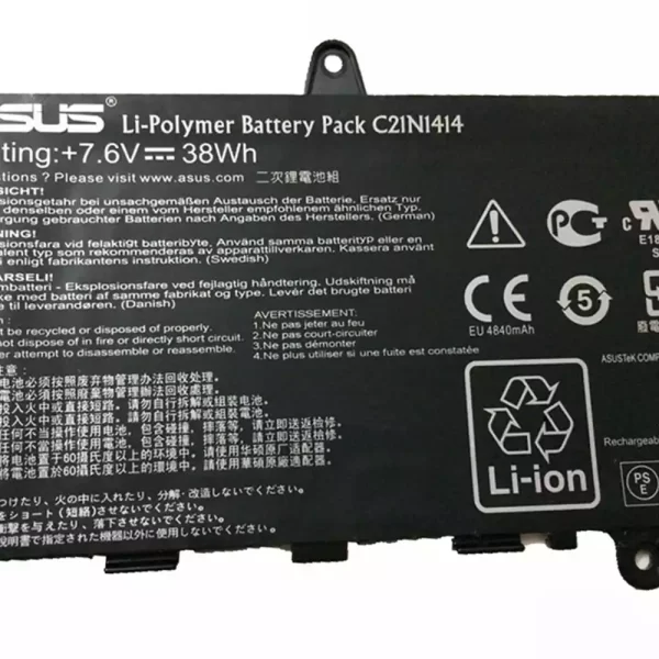 Акумулятор для ноутбука ASUS C21N1414 - Зображення 3