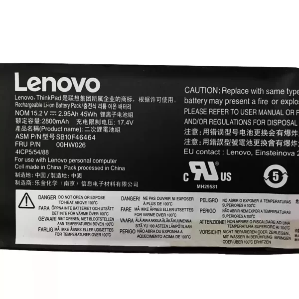 Акумулятор для ноутбука LENOVO SB10F46464，SB10F46465 - Зображення 3