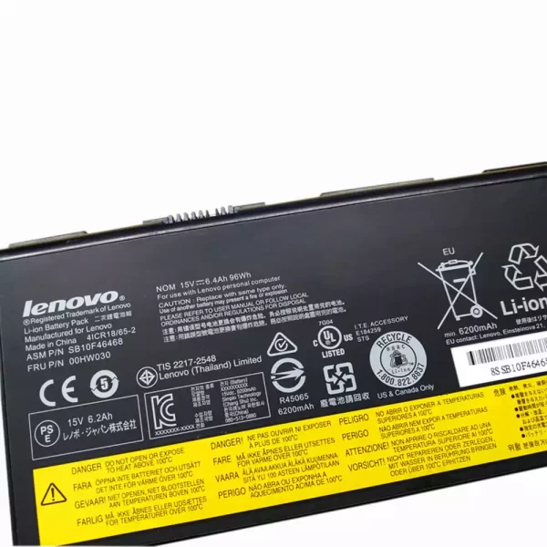 Акумулятор для ноутбука LENOVO ThinkPad P70 - Зображення 3