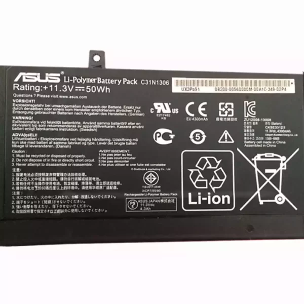 Акумулятор для ноутбука ASUS C31N1306 - Зображення 3