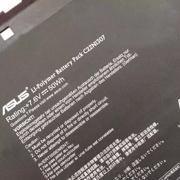 Акумулятор для ноутбука ASUS C22N1307 - Зображення 3