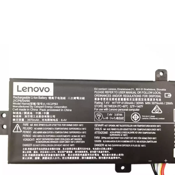 Акумулятор для ноутбука LENOVO L15C2PB3,L15M2PB3 - Зображення 3