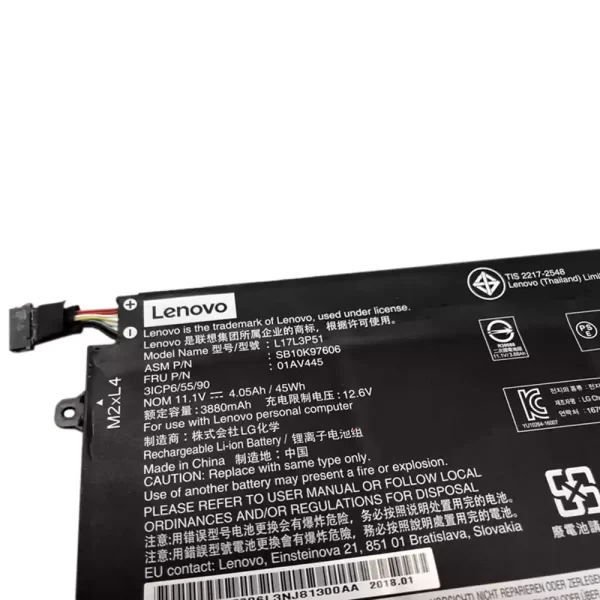 Акумулятор для ноутбука LENOVO ThinkPad R480,ThinkPad R580,ThinkPad L480,ThinkPad L580 - Зображення 3