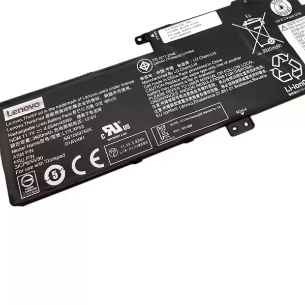 Акумулятор для ноутбука LENOVO ThinkPad S2 2018,ThinkPad L380 - Зображення 3