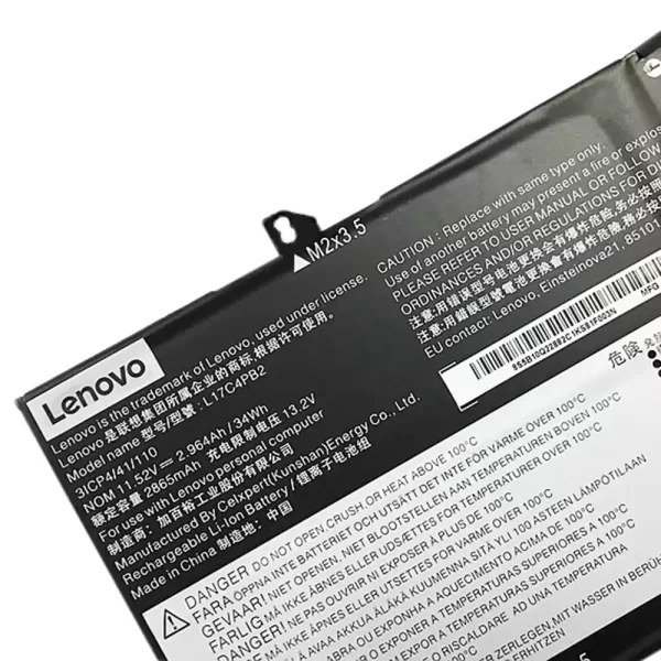 Акумулятор для ноутбука LENOVO L17C4PB2,L17M4PB2 - Зображення 3