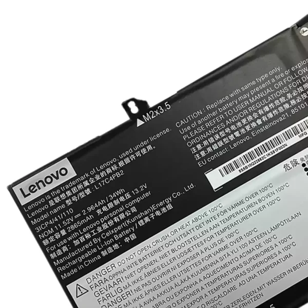 Акумулятор для ноутбука LENOVO L17C4PB2,L17M4PB2 - Зображення 4