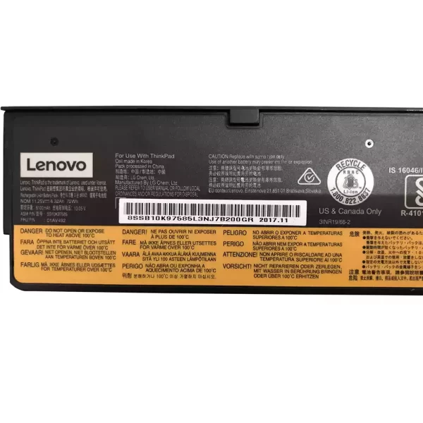 Акумулятор для ноутбука LENOVO Thinkpad T470,Thinkpad T480,Thinkpad T570,Thinkpad T580 - Зображення 2
