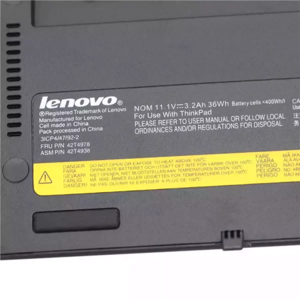 Акумулятор для ноутбука LENOVO Thinkpad X1,0A36279 - Зображення 3