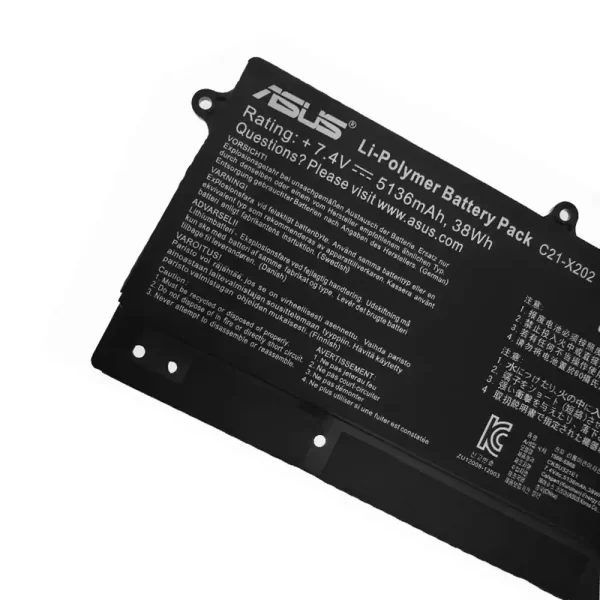 Акумулятор для ноутбука ASUS C21-X202 - Зображення 3