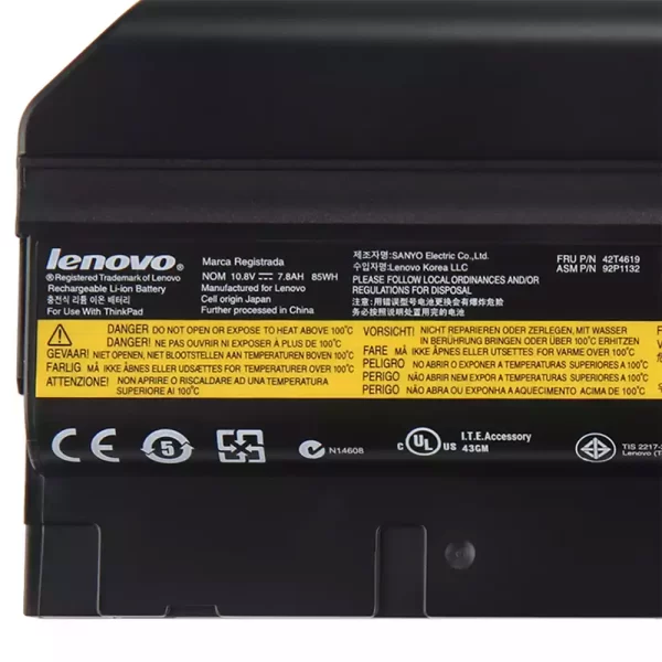 Акумулятор для ноутбука LENOVO ThinkPad T500,ThinkPad R500,ThinkPad SL300,ThinkPad SL500 - Зображення 3