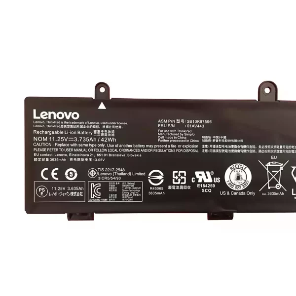 Акумулятор для ноутбука LENOVO SB10K97595,SB10K97596 - Зображення 3