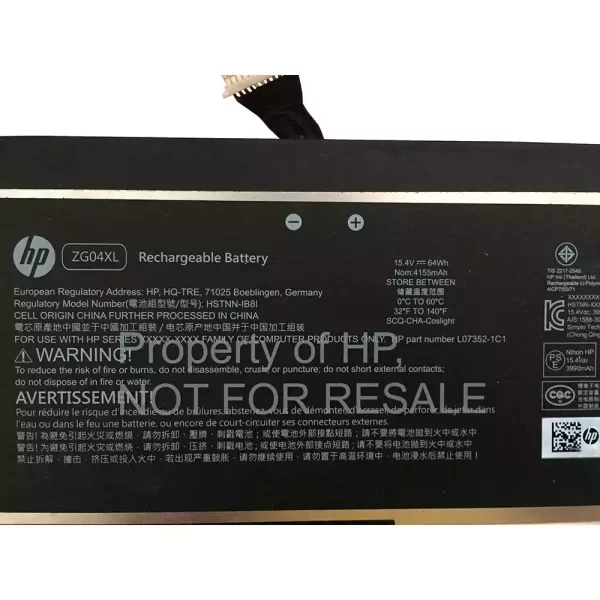 Акумулятор для ноутбука HP ZG04XL - Зображення 3