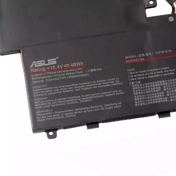 Акумулятор для ноутбука ASUS C41N1619 - Зображення 3