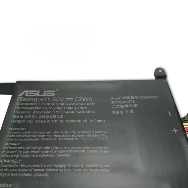 Акумулятор для ноутбука ASUS C31N1703 - Зображення 3