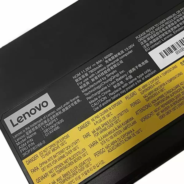 Акумулятор для ноутбука LENOVO 01AV495 01AV496 - Зображення 3