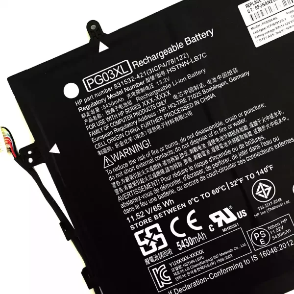 Акумулятор для ноутбука HP Spectre x360 15-AP011DX 15-AP012DX 15-AP000 15-AP000NA 15-AP000NF 15-AP000NX 15-AP001NF 15-AP001NX 15-AP002NF - Зображення 3