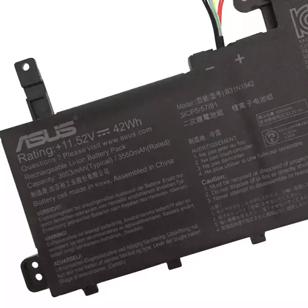 Акумулятор для ноутбука ASUS B31N1842 - Зображення 3