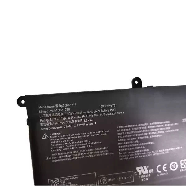 Акумулятор для ноутбука Hasee SIMPLO SQU-1717,916QA108H - Зображення 3