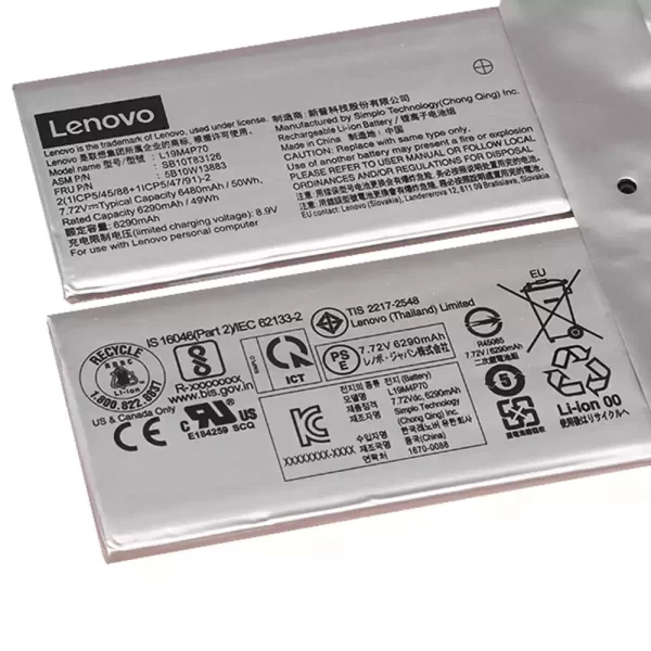 Акумулятор для ноутбука LENOVO L19M4P70,SB10T83126,5B10W13883 - Зображення 2