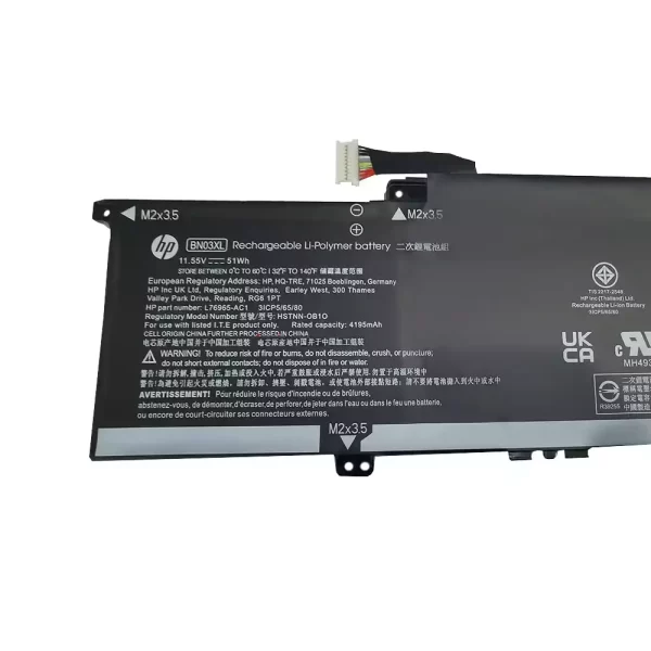 Акумулятор для ноутбука HP HSTNN-DB9N,HSTNN-OB1O,L73965-271,L73965-2C1,L76965-AC1 - Зображення 2