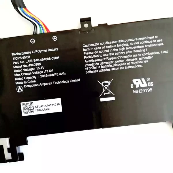 Акумулятор для ноутбука SAGER 494088N,GB-S40-494088-020H - Зображення 3