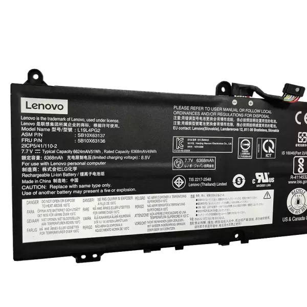 Акумулятор для ноутбука LENOVO L19L4PG2 L19M4PG2 - Зображення 3