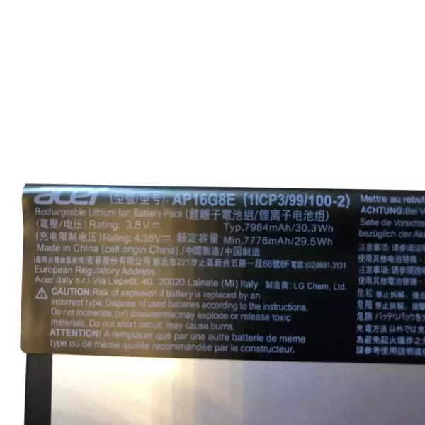 Акумулятор для ноутбука Acer AP16G8E - Зображення 2