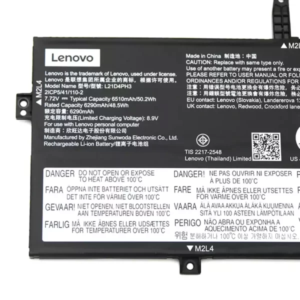 Акумулятор для ноутбука LENOVO L21C4PH3 L21D4PH3 L21L4PH3 - Зображення 3