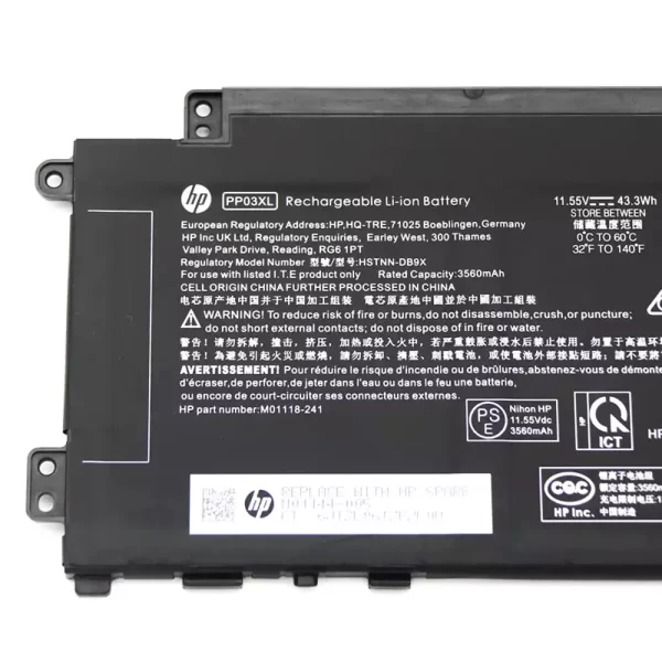 Акумулятор для ноутбука HP PV03XL PP03XL - Зображення 3