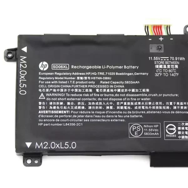 Акумулятор для ноутбука HP TPN-Q236 TPN-Q238, HSTNN-DB9U L84392-005 84356-2C1 - Зображення 3