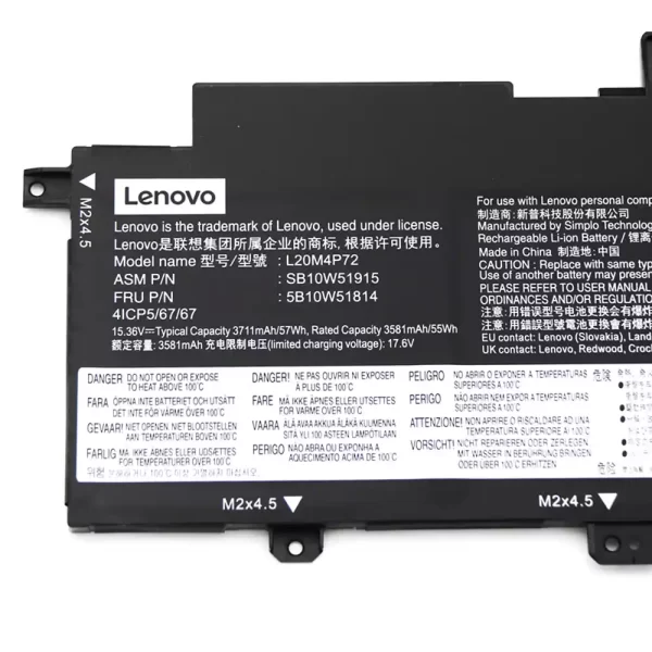 Акумулятор для ноутбука LENOVO ThinkPad T14s Gen 2 - Зображення 3