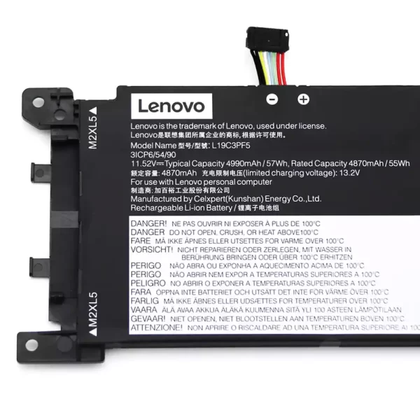 Акумулятор для ноутбука LENOVO L19C3PF5 L19C3PF4 L19M3PF5 - Зображення 2