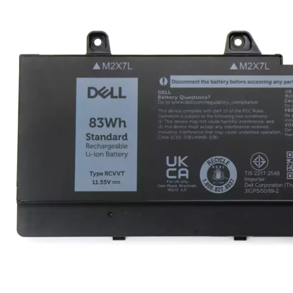 Акумулятор для ноутбука DELL RCVVT - Зображення 3