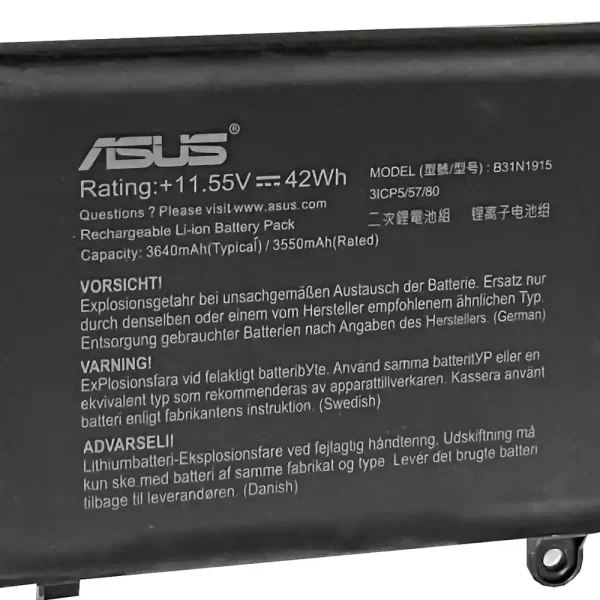 Акумулятор для ноутбука ASUS B31N1915 0B200-03760000 BR1100CKA - Зображення 3