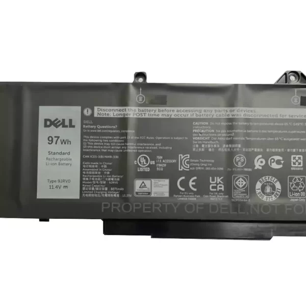 Акумулятор для ноутбука DELL 9JRV0 9JRVO - Зображення 3