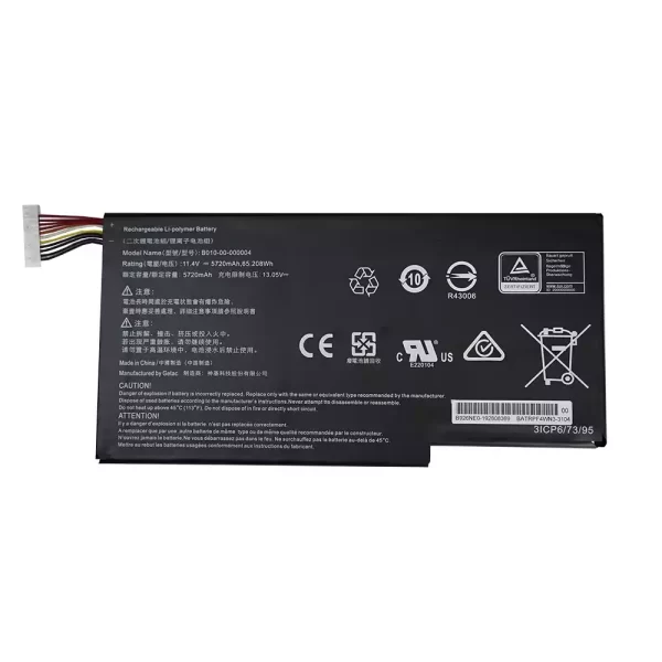 Акумулятор для ноутбука B010-00-000004,Getac Evga SC15
