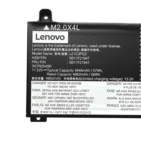 Акумулятор для ноутбука Lenovo L21C3PG2 L21M3PG2 - Зображення 4