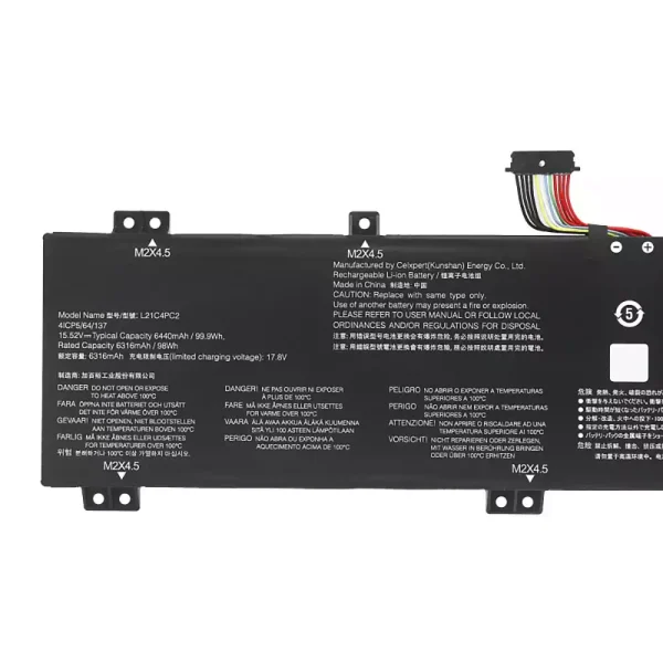 Акумулятор для ноутбука LENOVO L21C4PC2 L21C4PC3 L21D4PC2 L21M4PC5 L21M4PC6 - Зображення 3