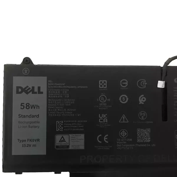 Акумулятор для ноутбука DELL FK0VR FKOVR - Зображення 3