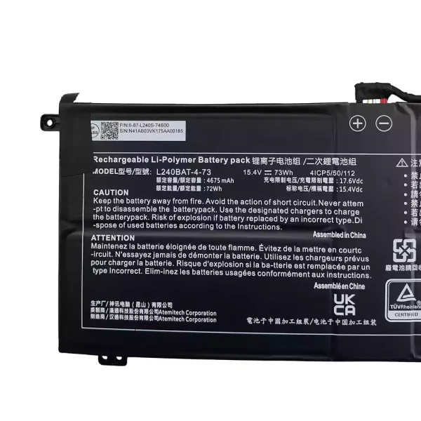 Акумулятор для ноутбука L240BAT-4-73 - Зображення 3