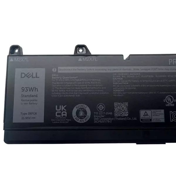 Акумулятор для ноутбука DELL 3RFGX 1XM5X - Зображення 3
