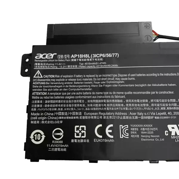 Акумулятор для ноутбука ACER AP18H18L - Зображення 2