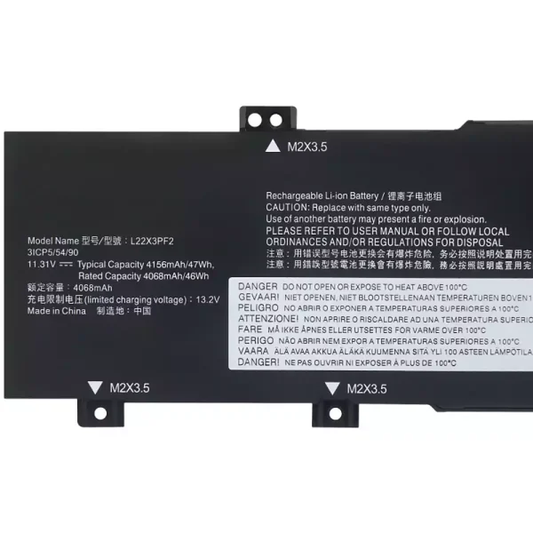 Акумулятор для ноутбука LENOVO L22X3PF2 L22L3PF2 L22M3PF2 L22D3PF2 L22C3PF2 - Зображення 3