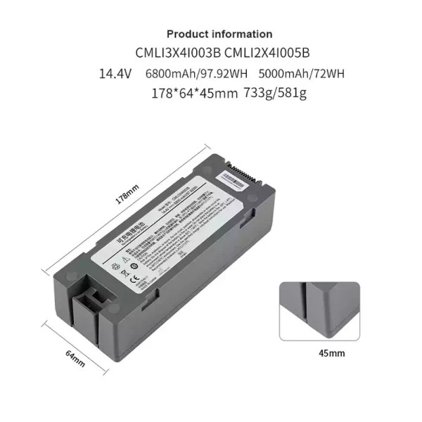 Запасний акумулятор для COMEN CMLI2X4I005B CMLI2X4I002B - Зображення 3
