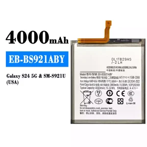 Акумулятор телефон EB-BS921ABY для Samsung Galaxy S24 5G