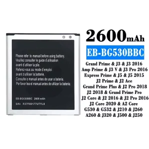 Акумулятор телефон EB-BG530BBC для Samsung J3/J3 2016/J3 Pro 2016/J5/J5 2015