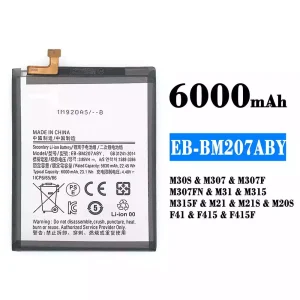 Акумулятор телефон EB-BM207ABY для Samsung M30S/M21/M21S/F41