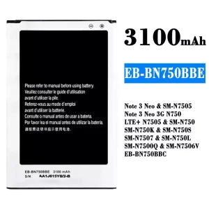 Акумулятор телефон EB-BN750BBE EB-BN750BBC для Samsung Note 3 Neo
